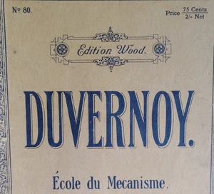 Partituras/libro vintage DUVERNOY École du Mécanisme Op. 120 - Imagen 1 de 4
