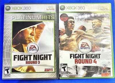 Fight Night Round 3 & Fight Night Round 4 Microsoft Xbox 360 Very Good Condition - Image 1 of 3
