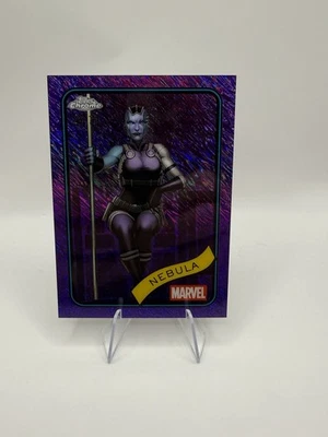 💎2025 TOPPS CHROME MARVEL PURPLE SHIMMER REFRACTOR /75 NEBULA - Image 1 of 4