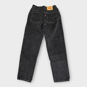 Vintage Levis 550 Jeans Damen 10 Mis 28x30 Schwarz Relaxed Fit Tapered Leg Y2K 90er - Bild 1 von 17
