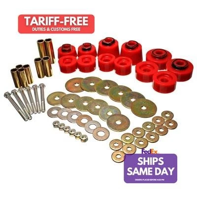 Energy Suspension 4.4117R, Kit Red Polyurethane Fits 98-11 Ford Ranger Body Moun - Image 1 of 4