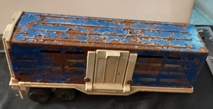 Rimorchio semi bovini vintage Tonka blu - 811973-A - metallo e plastica - buone condizioni - Foto 1 di 13