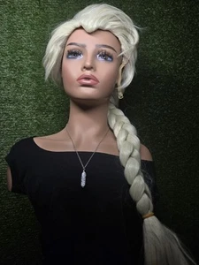 For Cosplay Tangled Princess Rapunzel Cosplay Party Wig Blonde Braid+Wig Cap 141 - Picture 1 of 5