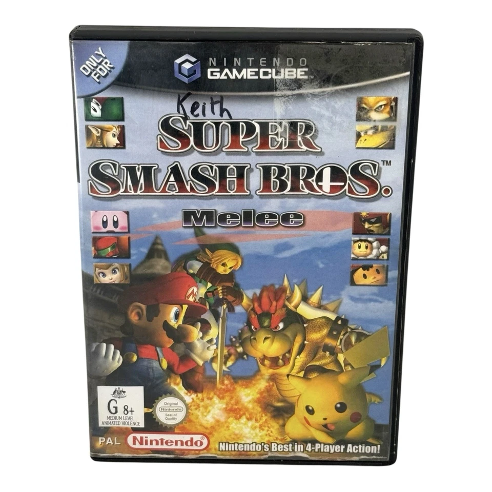 Super Smash Bros Melee Nintendo GameCube Game Aus PAL Tested & Working - Image 1 of 4
