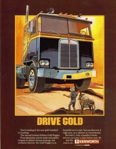 Kenworth Semi Truck alt Vintage Werbung Ganzmetall Blechschild LKWs - Bild 1 von 1