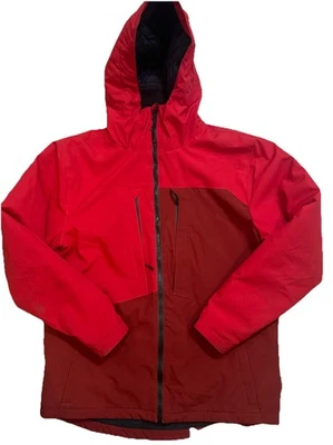 Hombres Body Guante Esquí Impermeable Chaqueta Roja Cremallera Completa Forrada Con Capucha Talla-Grande Foto 1 de 4