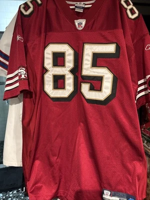 Camiseta Vernon Davis San Francisco 49ers Reebok autêntica NFL tamanho 54 *LEIA* - Imagem 1 de 4