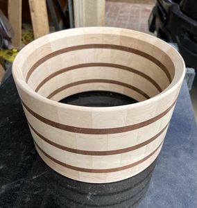 Segmented Maple/Brazilian Walnut Snare Drum Shell 13 Inch - Picture 1 of 5