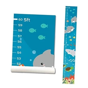 Ocean Wall Sticker Growth Chart for Kids, Height Chart for Boys and Girls, - Picture 1 of 5