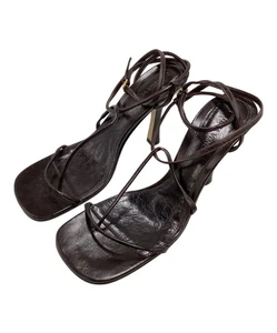 BOTTEGA VENETA Sandals Women's Size 37 Brown Leather - Picture 1 of 6