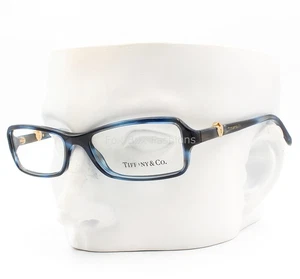 Tiffany & Co TF 2061 8113 Eyeglasses Glasses Crystal Blue Havana Gold Heart 54mm - Picture 1 of 7