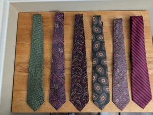 Menge 6 Vintage Christian Dior/RL/Liberty Krawatten Seide & Mischungen Painley Geometrisch - Bild 1 von 19