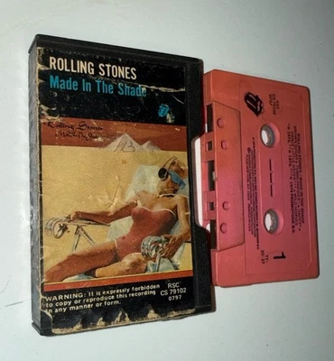 1975 The Rolling Stones MADE IN THE SHADE Cassette Tape Rare Slipcase  Pink - Image 1 of 3