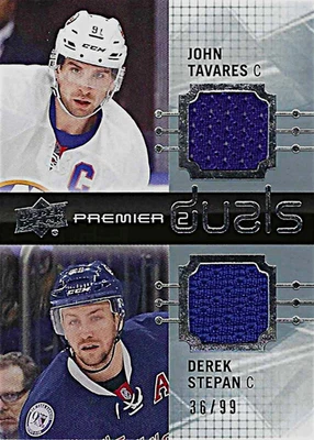 2016-17 Premier Duals Jerseys Card of John Tavares & Derek Stepan 36/99 (16-17) - Image 1 of 2