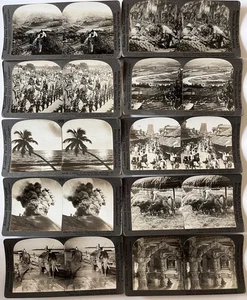 10 Vintage Keystone Stereoview Karten Anfang 1900, Süd- und Südostasien - Bild 1 von 5
