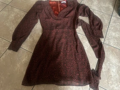 Vestido Kookai 34 Mini estampado con cinturón forrado  Foto 1 de 4