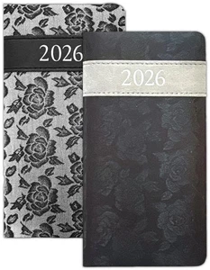 2026 Slim Diary Week To View Fabric Floral Notes Dates Full Year Calendar office - Picture 1 of 16
