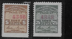 US Scott 16T51 & 52, 1917, Telegraph, Western Union, Mint, OG, NH, F/VF - Picture 1 of 1