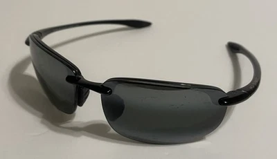 MAUI JIM MJ407-02 HO'OKIPA HOOKIPA Polarized Black/Neutral Gray JAPAN “ READ” - Image 1 of 4