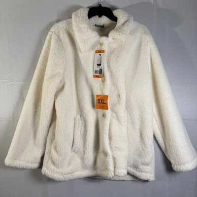 Chaqueta polar 32 Degrees Heat Sherpa para mujer blanco marfil talla XXL - Abrigo nuevo con etiquetas Foto 1 de 4