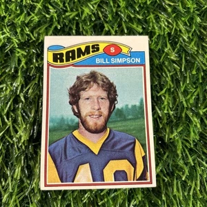 1977 Topps NFL Football Karte #406 Bill Simpson Los Angeles Rams F32 - Bild 1 von 2