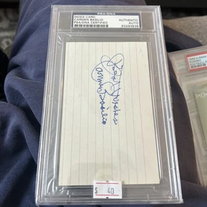 PSA/DNA Certified Carmen Basilio Signed Index Card World Champ Boxer HOF Auto - Picture 1 of 2