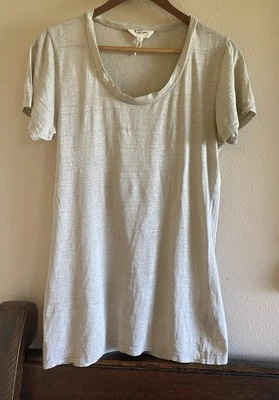 ISABEL MARANT ETOILE t shirt linen Womens size L Beige top - Image 1 of 4