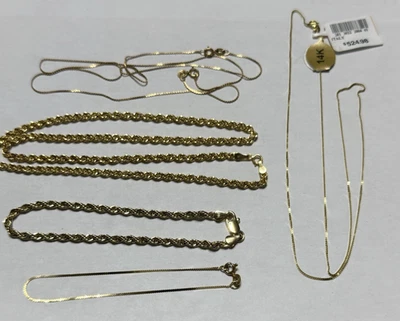 Lote de brazaletes collar oro amarillo 14K 6-15 gramos con etiquetas Foto 1 de 4