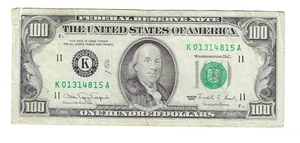 SERIES 1990 $100 NOTE DALLAS (LOT M-57) - Picture 1 of 2