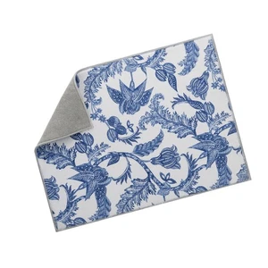 Geschirrtrockenmatte Blumendruck Mikrofaser Küchentrockenmatte, 20x15 Zoll, Dis... - Bild 1 von 6