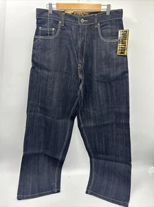 NEW Evolution In Design Jeans Mens Size 34x32 BLUE Baggy Denim Y2K Skate Urban - Picture 1 of 10