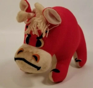 Vintage Dakin Dream Pet Tabasco Red Bull Plush Red 1975 - Picture 1 of 12