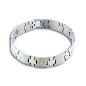 Bracciale Uomo Oro 18kt Vite Bullone Titanio Massiccio-11956 - Foto 1 di 1