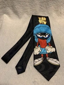 Looney Tunes Marvin the Martian Gold City Necktie Tie 100% Silk Handmade - Picture 1 of 4