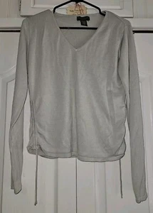 Damen Langarm Banana Republic Stretch Seide Bluse Medium Krawatte Siehe Bilder!!!!! - Bild 1 von 5