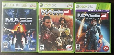 Lote de 3 Xbox 360 Trilogy Mass Effect 1, 2 y 3 con 2 manuales 5 discos Foto 1 de 4
