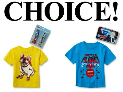 Boy's RUDEBOYZ Graphic Shirt - L (7) Yellow Ninja Dog or M (5/6) Turquoise Game - Image 1 of 4