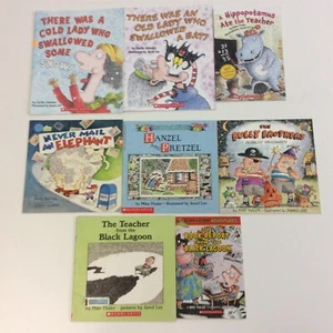 Jared Lee Mike Thaler Black Lagoon Old Lady Kindergarten 1st Grade 8 Book Lot - Imagen 1 de 4