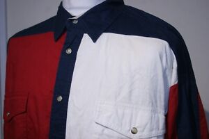 Wrangler Western Shirt - XXL/XXXL - Navy/Red/Cream - USA Colourway Rodeo Top