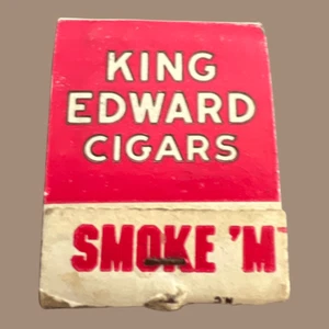 Libro de cerillas vintage King Edward Cigars Smoke 'M sin imprimir - Imagen 1 de 3