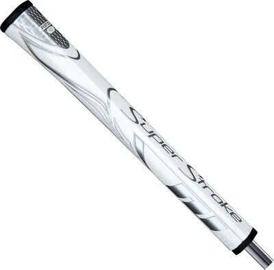New Authentic SuperStroke Zenergy White / Silver Pistol GT 1.0 Putter Grip