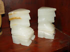 Aztec God Mayan Alabaster, Marble Bookends Tiki Style