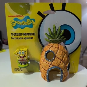 Aquarium Ornaments Nickelodeon Spongebob Pineapple House 2 Piece Set Decorations - Picture 1 of 1