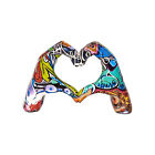 Colorful Painting 'Heart' Hand Sculptures, Love Gesture Resin Abstract Adorable