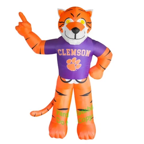 7' Air Blown LED Inflatable NCAA Clemson Tiger Mascot Yard decoration Cover