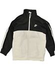 Nike Boys Tracksuit Top Jacket 6-7 Years Large White Colourblock Polyester Ba07
