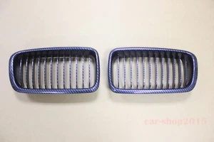Fit for BMW 7-Series E38 4D 740i 740iL Front Kidney Grille Grill Carbon Look - Picture 1 of 5