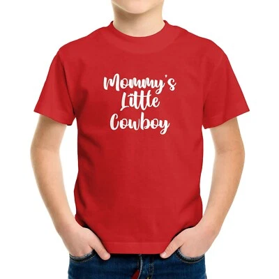 Linda Divertida Camiseta Niños Jóvenes Mamá Pequeño Vaquero Country Boy Western Foto 1 de 2