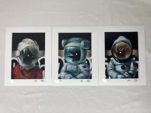 Giorgiko Astro Dog, Taiko Dog, Cosmo Dog Limited Edition Art Print Set - Picture 1 of 5