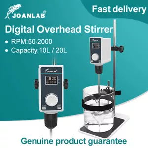 Flüssigkeitsmischer Labor Elektrorührer Digital Überkopfrührer Laborgeräte 20L - Bild 1 von 10